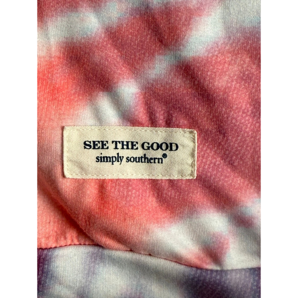 Simply Southern Tie-Dye Happy Vibes Sweatshirt Women’s Size L Long sleeve - Picture 7 of 10